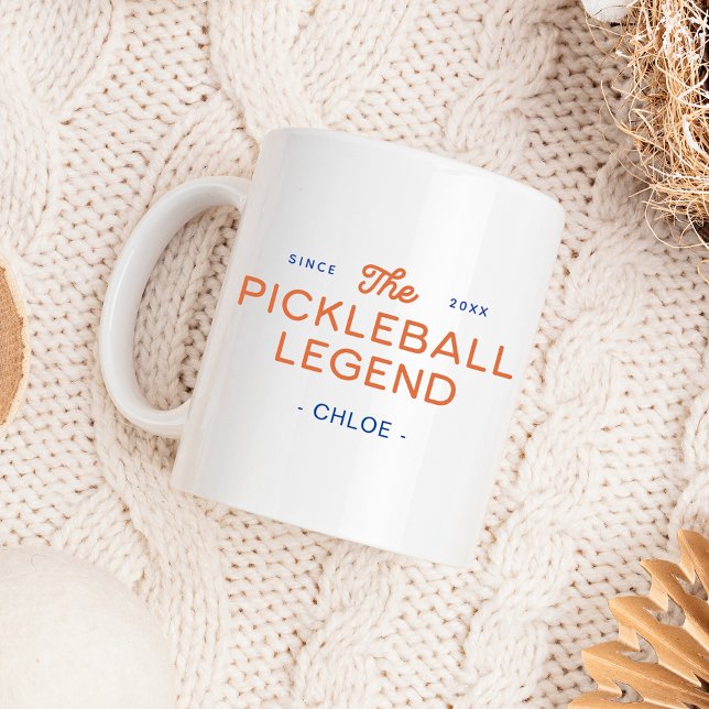 Moderne Pickleball Legend personalisierte Mug Zweifarbige Tasse (Von Creator hochgeladen)