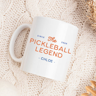 Moderne Pickleball-Legende Personalisierter Becher Zweifarbige Tasse