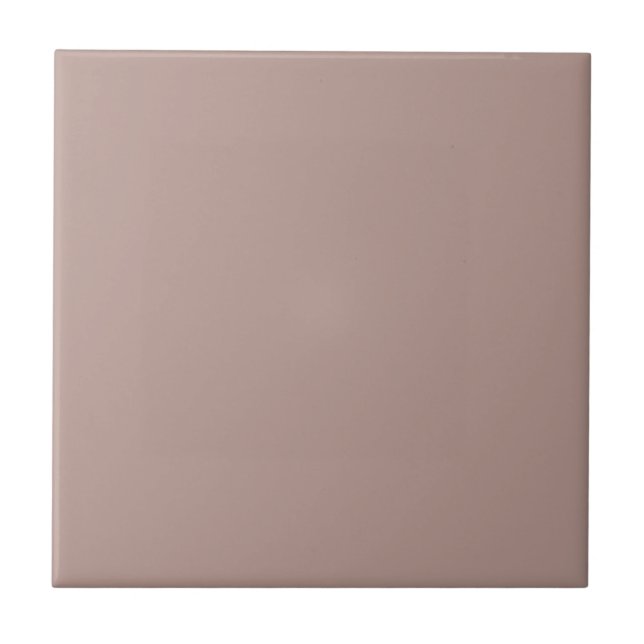 Moderne Pilzrosa Einfarbige Farbe Fliese (Vorderseite)