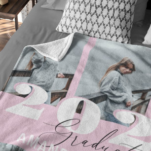 Moderne Pink 6 Foto Abschlussfeier Fleecedecke