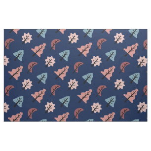 Moderne Pink Blue Cookie Tree Muster Urlaub Stoff