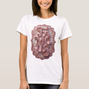 Moderne Pink FAMOUS Slogan Design T-Shirt