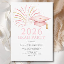 Moderne Pink Gold 2026 Abschlussfeier 
