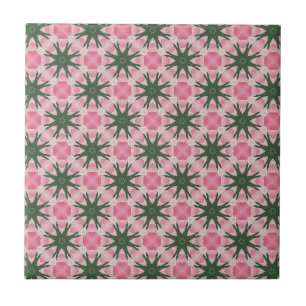 Moderne Pink-Grüne Grafik Fliese