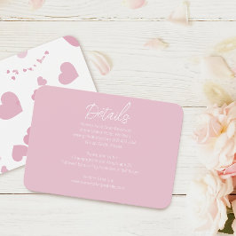 Moderne Pink Liebe Herz Hochzeitskarte