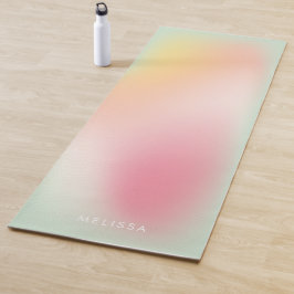 Moderne Pink Mint Pastel Ombre Gradient Fitness Yogamatte