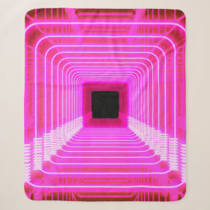 Moderne pinke Science-Fiction-Pop-Art-Szene Sherpadecke