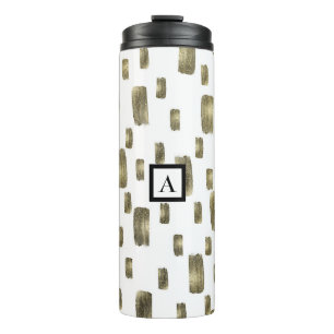 Moderne Pinsel Gold Kupfer Bronze Glitter Thermosbecher