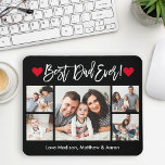 Moderne Pinselschrift Herz 5 Fotos Bester Vater je Mousepad<br><div class="desc">Modern Brush Script Bester Vater für alle 5 Foto Mouse Pad mit Rotem Herzen - Schwarz oder wählen Sie die Hintergrundfarbe</div>