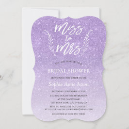 Moderne Pinselschrift Miss zu Mrs. Brautparty Einladung