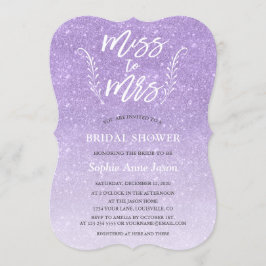 Moderne Pinselschrift Miss zu Mrs. Brautparty Einladung