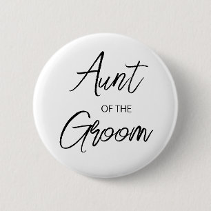 Moderne Pinselskriptadt des Groom-Party Button