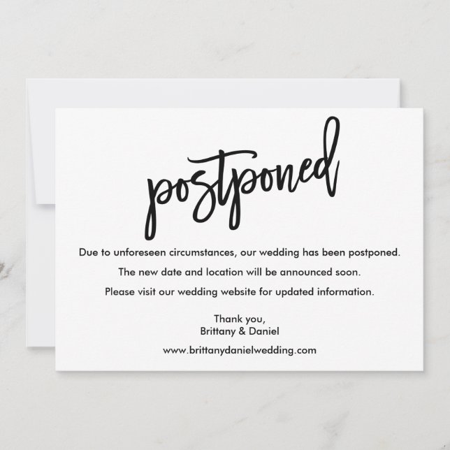 Moderne Pinselskriptkarte Save The Date (Vorderseite)