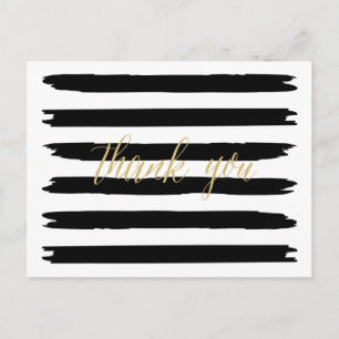 Moderne Pinselstriche Danke Postcard Postkarte