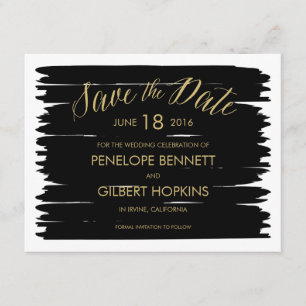 Moderne Pinselstriche für Hochzeitsfeiern Save The Date