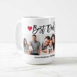 Moderne Pinselstriche Hört Besten Vater je 3 Foto Kaffeetasse