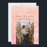 Moderne Pinselstriche in Rosa Save The Date<br><div class="desc">Moderne Pinselstriche bemalt Foto Hochzeit Speichern Sie die Date-Karte in rosa rot pfirsichfarben. Bitte kontaktieren Sie mich,  wenn Sie weitere Informationen benötigen.</div>