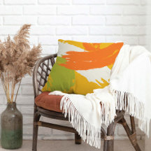 Moderne Pinselstriche - orange, grün und gelb