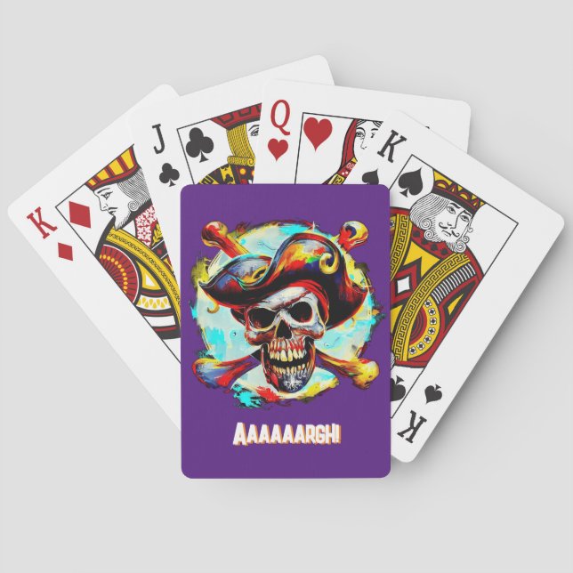 Moderne Piratenflagge Spielkarten (Rückseite)