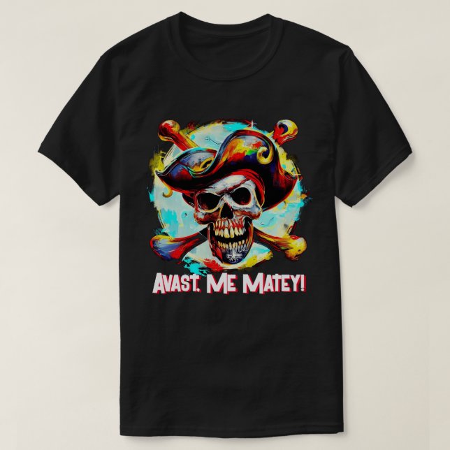 Moderne Piratenflagge T-Shirt (Design vorne)