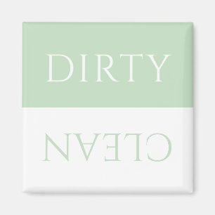 Moderne Pistachio Green Dirty/Clean Geschirrspüle Magnet