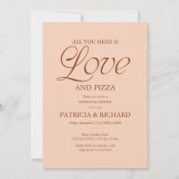 Moderne Pizza-Hochzeitsprobe Soft Peach