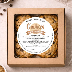 Moderne Plätzchen Etikett Cottage Bäckerei Verpack Runder Aufkleber