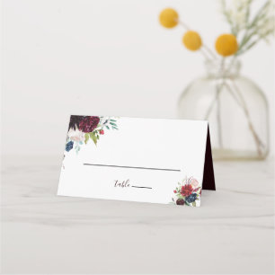 Moderne Platzkarte für Hochzeiten von Flora und Fa