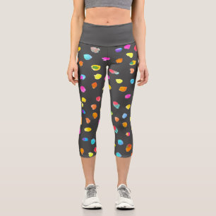 Moderne Polka Dot künstlerische, farbenfrohe Funky Capri Leggings