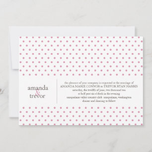 Moderne Polka Dots Hochzeitseinladung Einladung