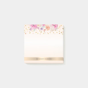 Moderne Polka-Punkte,Konfetti,Blumen - Personalisi Post-it Klebezettel
