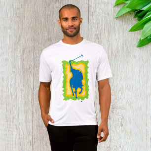 Moderne Polospieler-Silhouette Reitsport T-Shirt