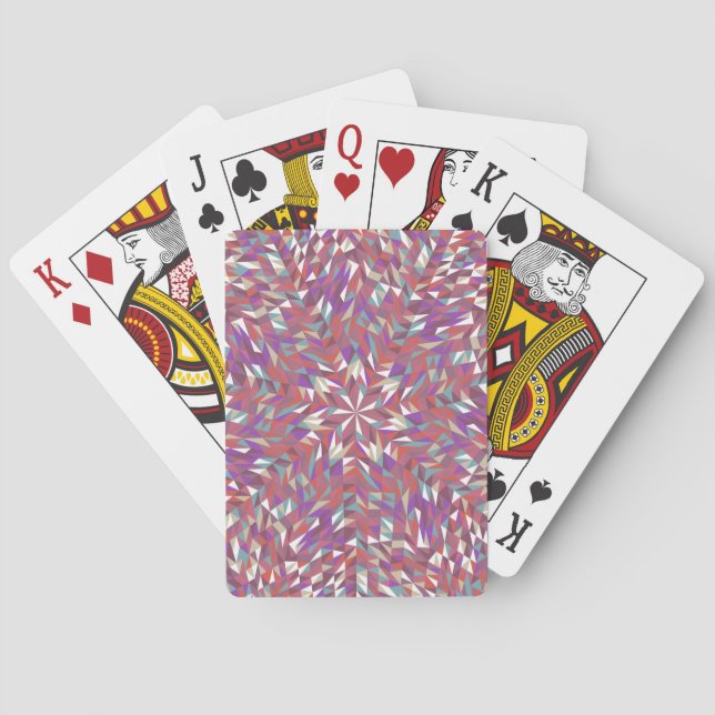 Moderne Poly Mandala Spielkarten (Rückseite)