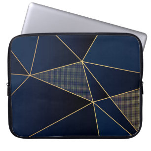Moderne polygonale Formen der Marine Laptopschutzhülle