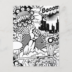 Moderne Pop Art Feiertagspostkarte