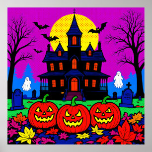 Moderne Pop-Art-Halloween Poster