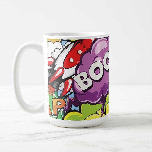Moderne Pop-Art  Kaffeetasse (Links)
