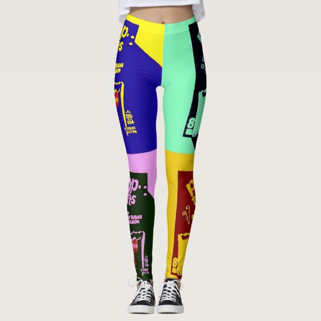 Moderne Pop Art Leggings (Vorderseite)