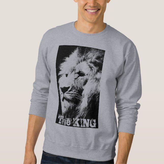 Moderne Pop Art Lion Leiter der King Template Men' Sweatshirt (Vorderseite)