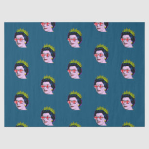 Moderne Pop Art Queen in Union Jack Brillen Seidenpapier