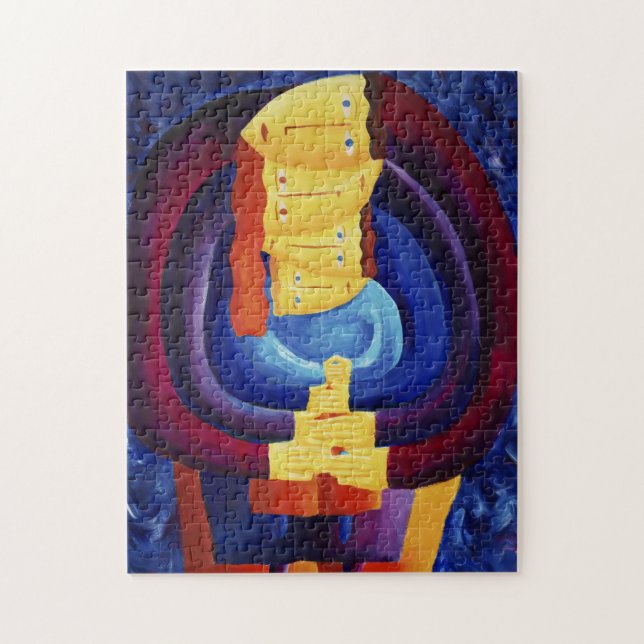 Moderne Portraitmalerei vereint moderne Kunst (Vertikal)