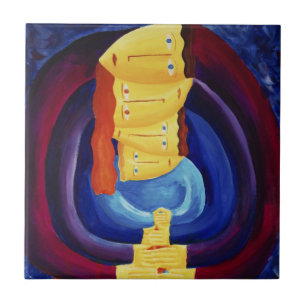 Moderne Portraitmalerei vereint moderne Kunst Fliese