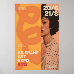 Moderne Porträt-Kunstprint Brisbane Art Expo 2012 Poster