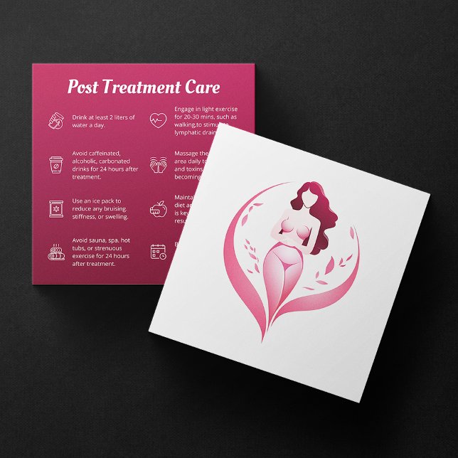 Moderne Post/Pre-Treatment Care Körpermodellierung Quadratische Visitenkarte (Von Creator hochgeladen)