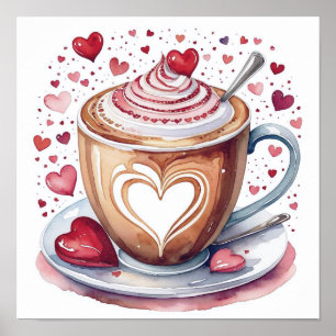 Moderne Poster Art drucken Kaffee