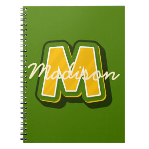 Moderne prägnante Monogramm-Jungen-Notizbuch Notizblock