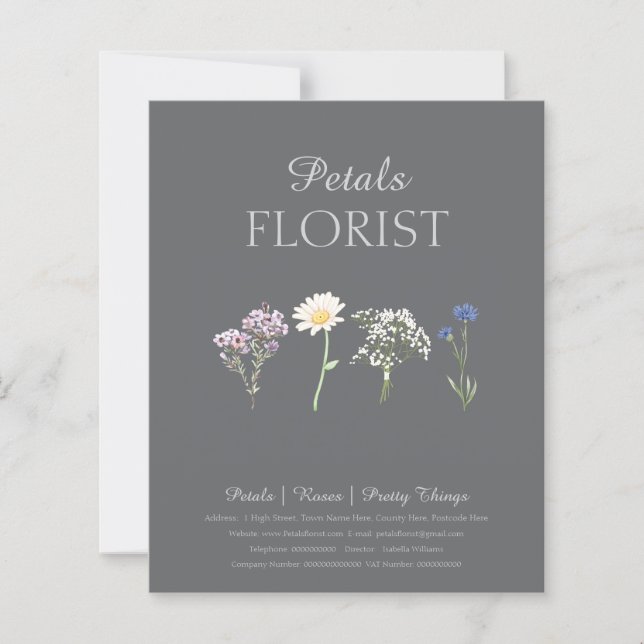 Moderne Präsentationsmappe für Blumengeschäfte im  (Vorderseite)