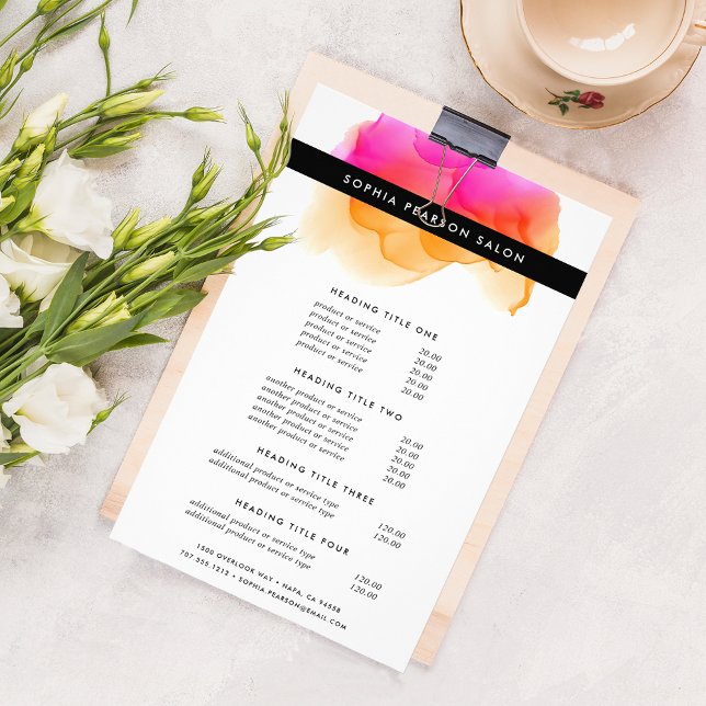 Moderne Preise und Dienstleistungen für Wasserfarb Flyer (Von Creator hochgeladen)