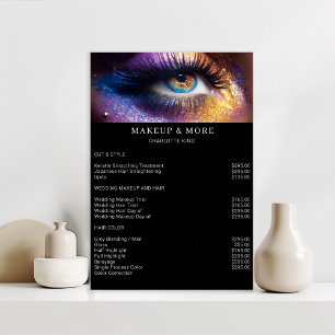 Moderne Preisliste für Make-up-Foto-Salon Poster