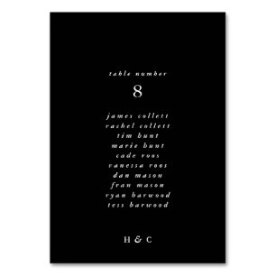 Moderne Premium Black Onyx Schlicht Einfache Hochz Tischnummer